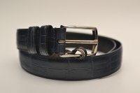 Felisi　" 85/07-SA Leather Belt - Embossed Crocodile "　col.BLUE(NAVY)