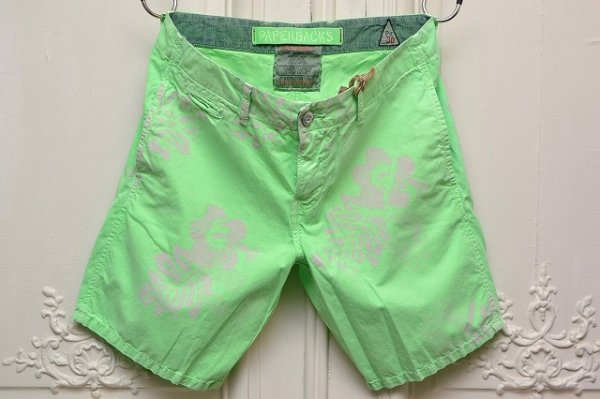 画像1: ORIGINAL PAPERBACKS　" San Francisco - Print shorts "   col.lt green(60)