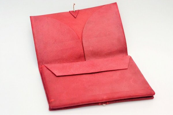 画像6: m.a+　" EXTRA LARGE WALLET WITH HOOK "　col.REVERSED GOAT LEATHER PERSIAN RED