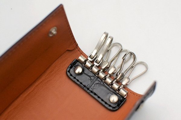 画像5: Felisi　" 921/SA Key Case - Embossed Crocodile "   col.BLACK