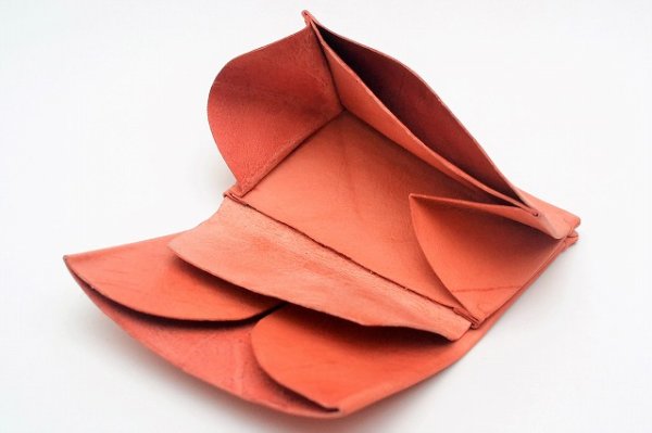 画像6: m.a+　" SMALL WALLET "　col.KANGAROO LEATHER TIGERLILY RED