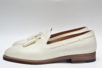 F.lli Giacometti　" Suede Leather Tassel Loafer : Cordvan Toe "　col.Bianco