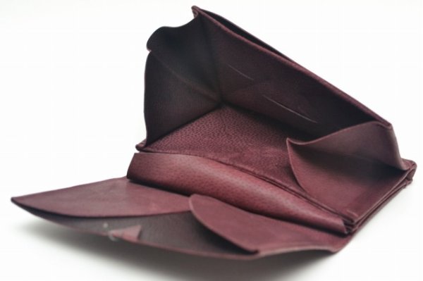 画像8: m.a+　" EXTRA LARGE WALLET "　col.PIG LEATHER WINE(LIGHT)