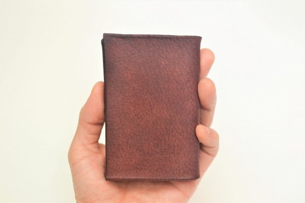 画像7: m.a+　" SMALL WALLET "　col.PIG LEATHER WINE(LIGHT)