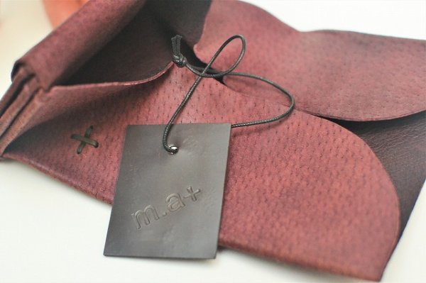 画像6: m.a+　" SMALL WALLET "　col.PIG LEATHER WINE(LIGHT)