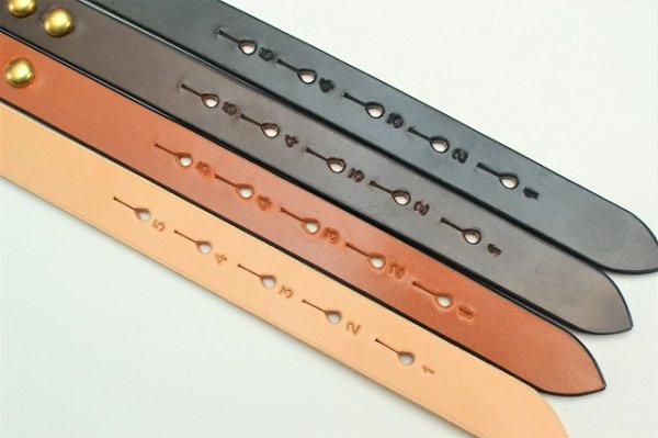 画像5: JABEZ CLIFF　" Dome Rivets Narrow Leather Belt "　col.BLACK