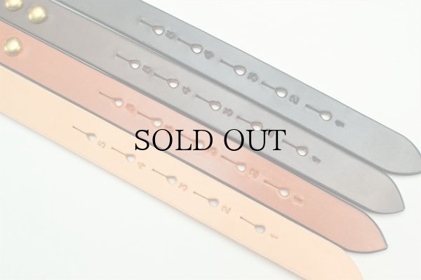 画像5: JABEZ CLIFF　" Dome Rivets Narrow Leather Belt "　col.CHESNUTT