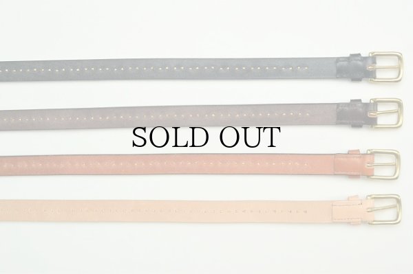 画像3: JABEZ CLIFF　" Dome Rivets Narrow Leather Belt "　col.CHESNUTT