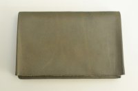 m.a+　" SMALL WALLET "　col.COW LEATHER GREY 65