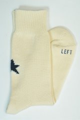 ROSTERSOX　" STAR SOCKS "　col.WHITE (ivory) x NAVY