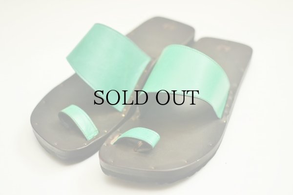 画像3: JUTTA NEUMANN　" Alice Square - Leather Sandals "　col.Kelly Green NL