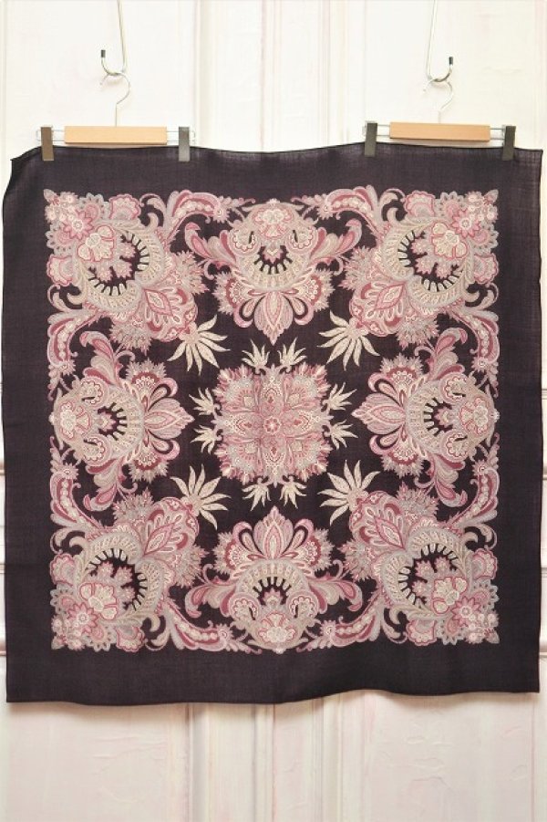 画像3: GLARNER TUECHLI　" Paisley Scarf - Deadstock 100×100 "　col.Wine