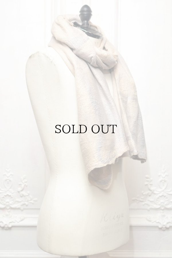 画像3: SILVANA MANETTI　" WOOL SILK STOLE - LIGHT 200 "　col.Beige / Ice