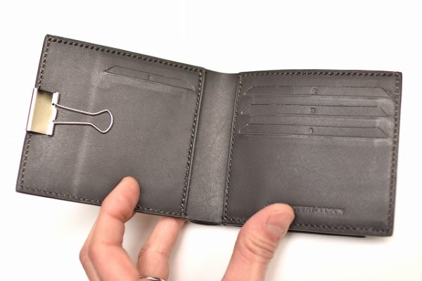 画像4: ED ROBERT JUDSON　" GEM - Flat Oil Smooth Half Wallet "　col.CHARCOAL(08)