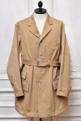 Taiga Takahashi　" BELTED ENGINEER COAT  "　col.Natural Dyed Beige