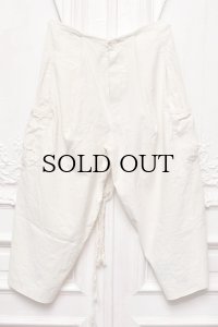 Olubiyi Thomas　" Kick Back Cargo Trousers W Eyelets "　col.OFF WHITE