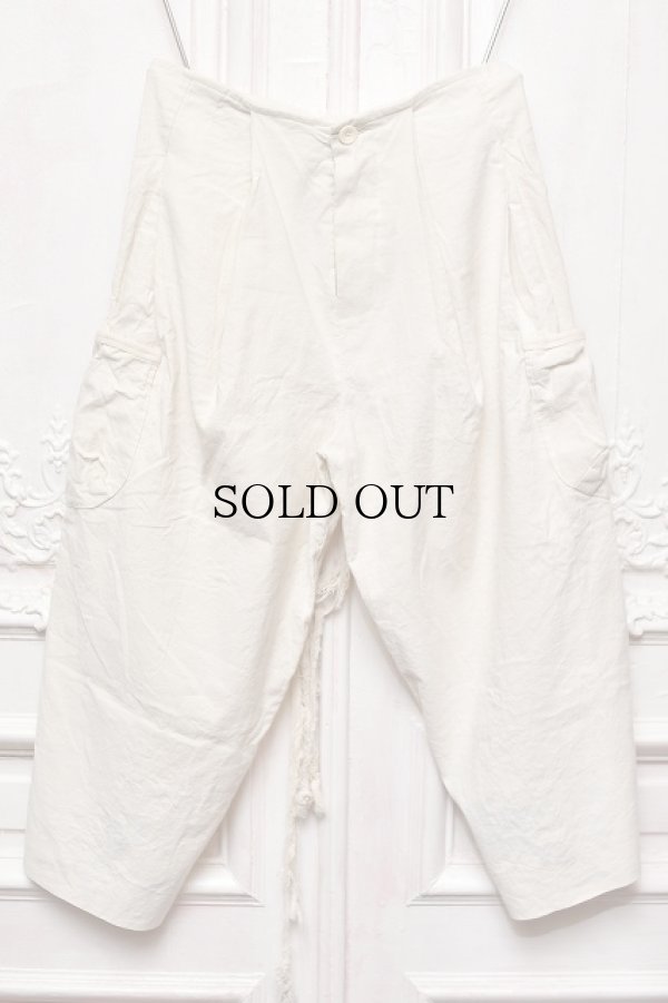 画像1: Olubiyi Thomas　" Kick Back Cargo Trousers W Eyelets "　col.OFF WHITE