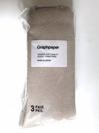 Graphpaper　" 3 - Pack Socks "　Col.BEIGE