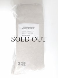 Graphpaper　" 3 - Pack Socks "　Col.BEIGE