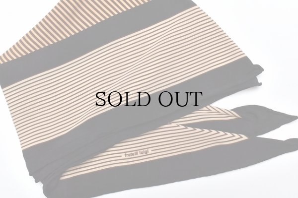 画像2: Fratelli Luigi　" Rhombus Scarf - ST "　col.Black / Camel