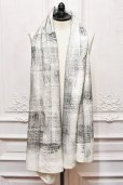 画像1: SILVANA MANETTI　" CASHMERE SILK STOLE - PAINTING 400 "　col.White (1)