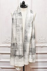 SILVANA MANETTI　" CASHMERE SILK STOLE - PAINTING 400 "　col.White