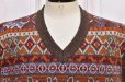 画像2: NICENESS　" RITCHIE / Fair isle knit vest "　col.O.Brown (2)