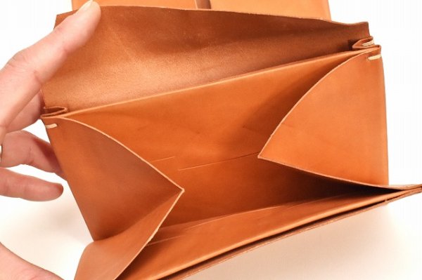画像6: m.a+　" EXTRA LARGE WALLET "　col.COW LEATHER NATURAL