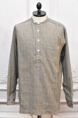 Taiga Takahashi　" BAND COLLAR SHIRT P/O "　col.Ivory Jacquard