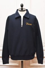  FilMelange　" HORST - ORGANIC HARD DRY SWEAT "　col.Deep Navy/Orange
