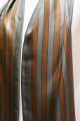画像2: Cristaseya 　" Striped Silk Scarf  "　col.Sauge&Olive Stripes (2)
