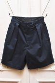 画像1: A.PRESSE　" Two Tuck Chino Shorts "　col.Navy (1)