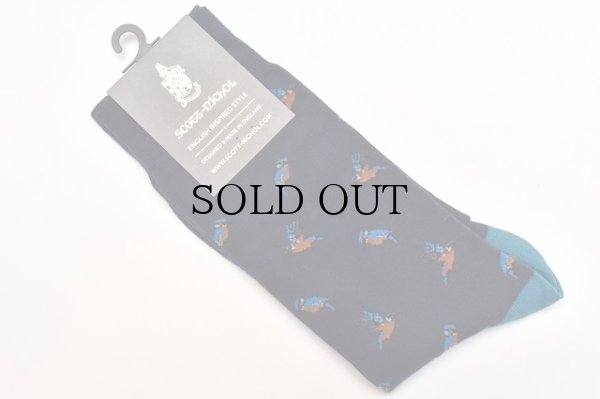 画像1: SCOTT NICHOL　" Cotton Sox - Halcyon / Kingfisher "　col.Navy