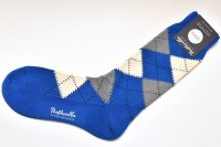 Pantherella　" Cotton Knit Sox - Turnmill - argyle "　col.Monoco Blue