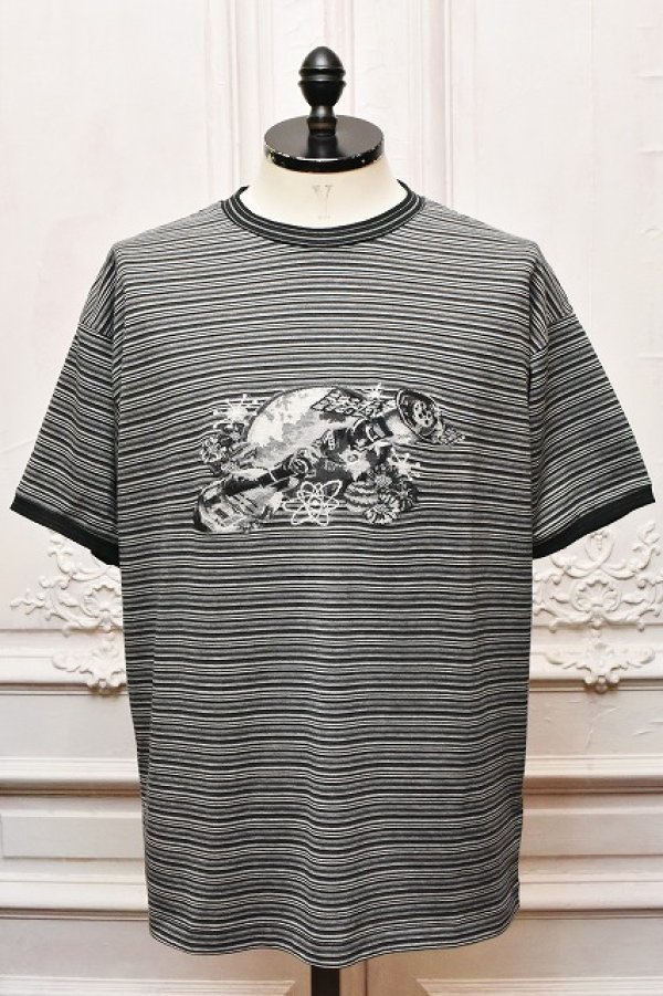 画像1: NICENESS　" RONNIE - Spatial Jacquared T-shirt "　col.Gray