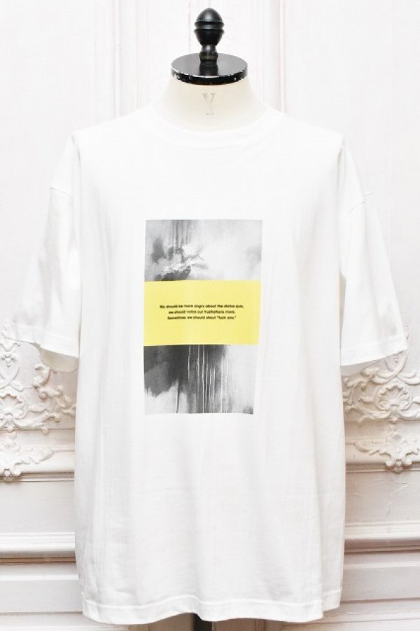 画像1: POET MEETS DUBWISE　" Yellow on painting T-Shirt "　col.White
