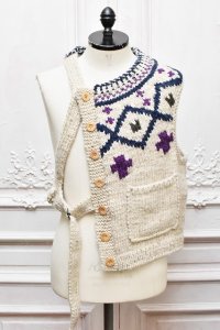 KHOKI　" Hand - Knitted Nordic sweater  "　col.Beige