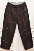 画像1: KHOKI　" Hand embroidery pants "　col.Brown (1)