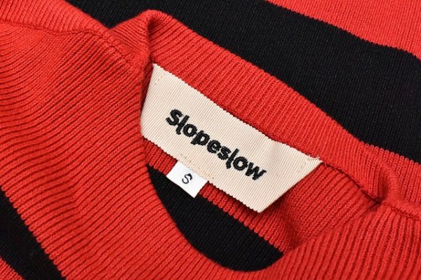 画像5: Slopeslow　" Wide stripes sweater - Paper / High twisted wool "　col.Red×Black