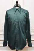 画像1: HUSBANDS　" Shirt With Exaggerated Collar and Cuffs - Classic Fit "　col.Emerald (1)