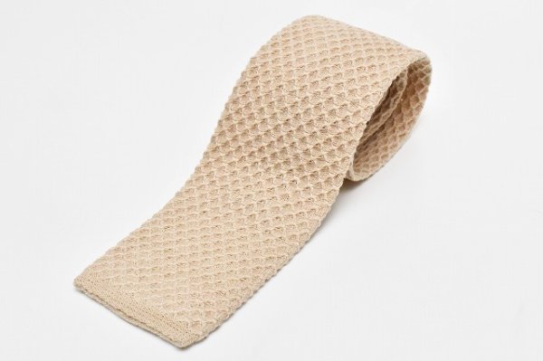 画像1: HUSBANDS　" Knit Tie in Italian Wool "　col.Oat