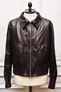 HUSBANDS　" Cropped Zipped Jacket - Classic Fit "　col.Wine