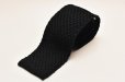 画像1: HUSBANDS　" Knit Tie in Italian Wool "　col.Black (1)