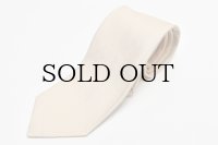 HUSBANDS　" Tie in Italian Silk Jacquard Sable "　col.Vanilla