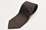 HUSBANDS　" Tie in Italian Silk Jacquard Sable "　col.Chocolate