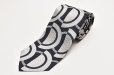 画像1: HUSBANDS　" Tie in Italian Silk Jacquard with Art Deco Pattern "　col.Black and Silver (1)
