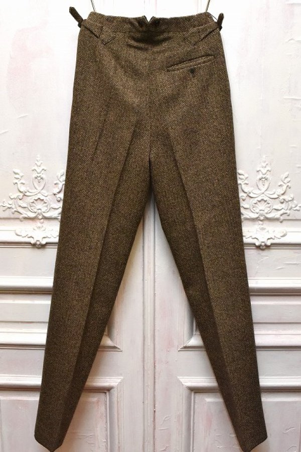 画像3: Fumiya Hirano THE TROUSERS　" SAVILE ROW - Shetland Weavings RL-12 "　col.DK Brown