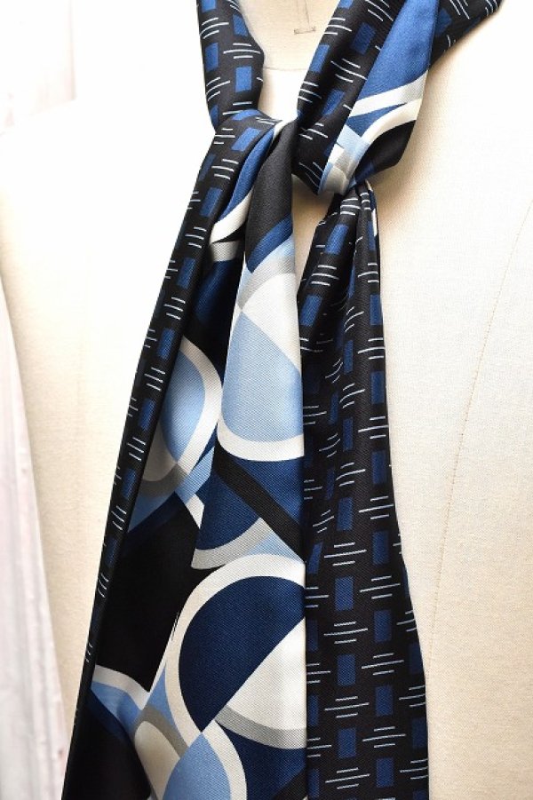 画像3: Fratelli Luigi　" Fringe Silk Scarf "　col.Blue×Navy