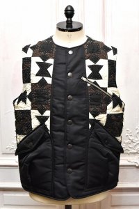 KHOKI　" Hand Patchwork Quilted Vest "　col.Brown