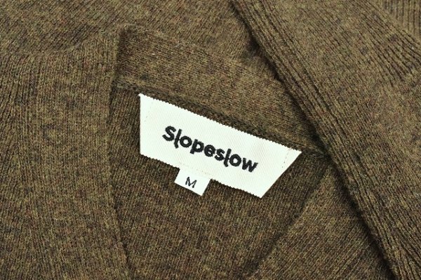 画像5: Slopeslow　" Cross Vneck Sweater - Hard twisted Shetlandwool "　col. Khaki